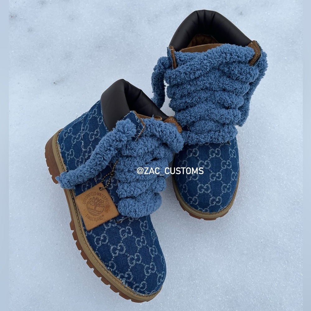 Timbs restored into gucci denim timbs ❄️ mens size 5 converted to women size 6.5
